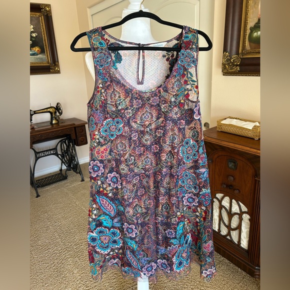 Sundance Palace Tapestry Embroidered Mesh Dress - Picture 2 of 13